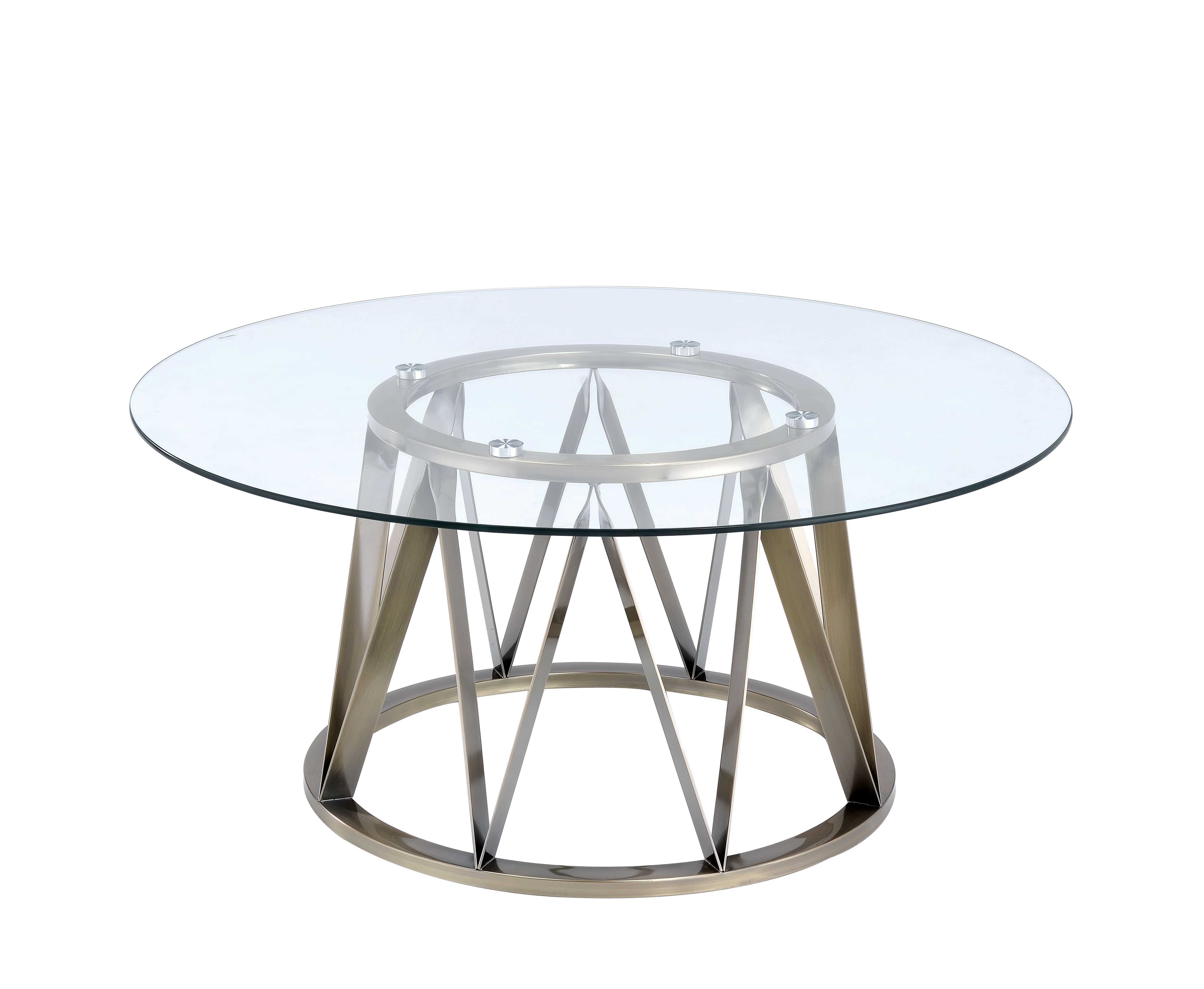 ACME Perjan Round Coffee Table Tempered Glass Tabletop