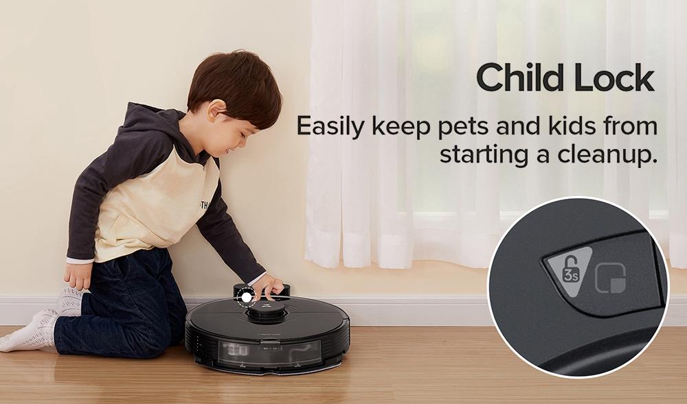 Roborock S7 Robot Vacuum Cleaner with Sonic Mopping Auto Mop Lifting 2500Pa Powerful Suction LiDAR Navigation Ultrasonic Carpet Recognition 5200mAh Battery 470ml Dustbin 300ml Water Tank APP Control for Pets Hair, Carpets and Hard Floor - Black