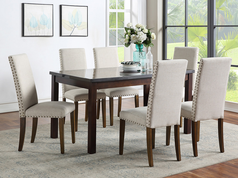 Orisfur Linen Upholstered Chair Set Of 2, With Copper Nails And Solid Wood Legs For Dining Room, Living Room, Bedroom, Office - Beige 9 Orisfur Linen Upholstered Chair Set of 2, with Copper Nails and Solid Wood Legs for Dining Room, Living Room, Bedroom, Office - Beige