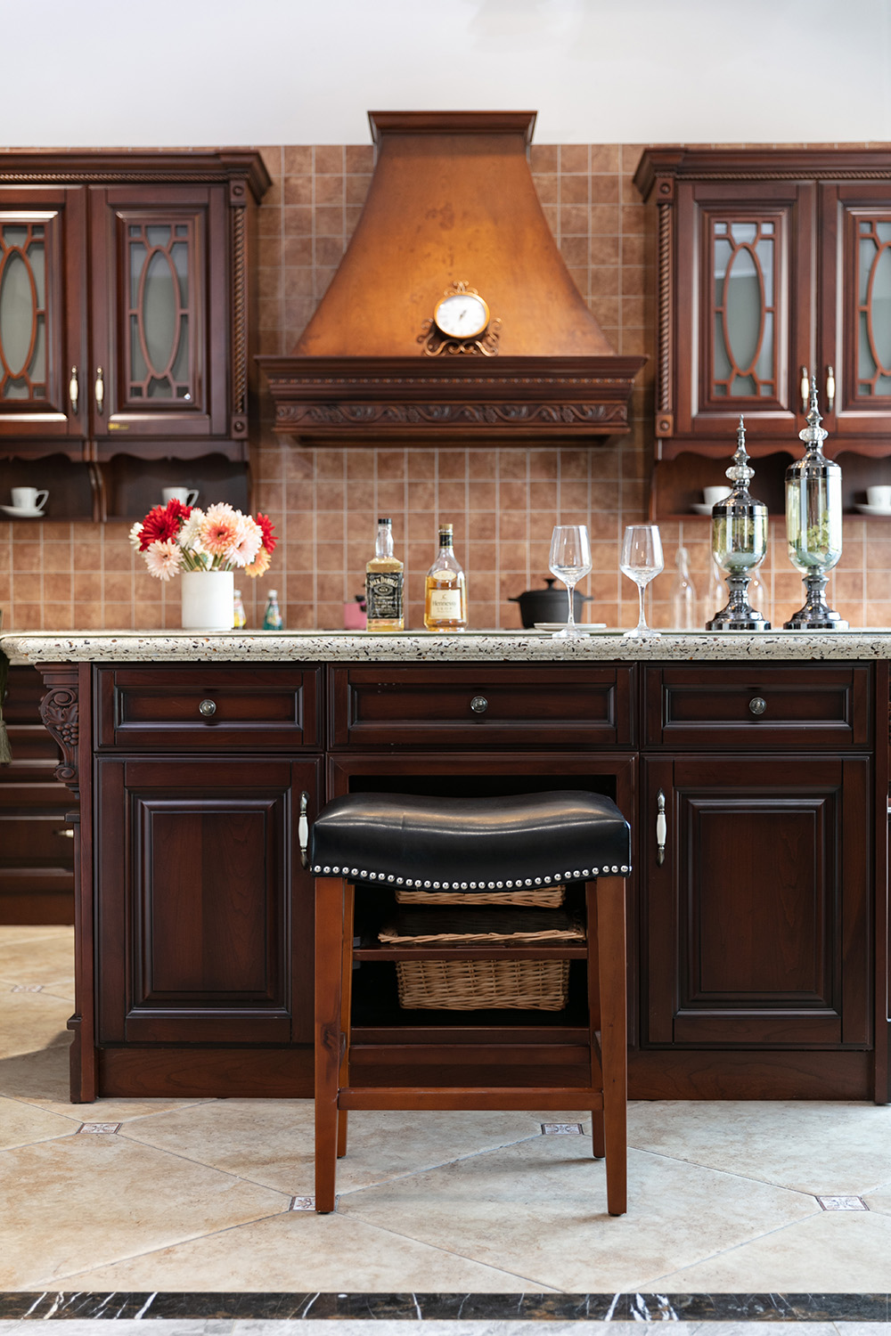 Leather Barstool Set Of 2, With Wooden Legs, For Kitchen, Restaurant, Bar, Apartment, Cafe - Black 11 Leather Barstool Set of 2, with Wooden Legs, for Kitchen, Restaurant, Bar, Apartment, Cafe - Black