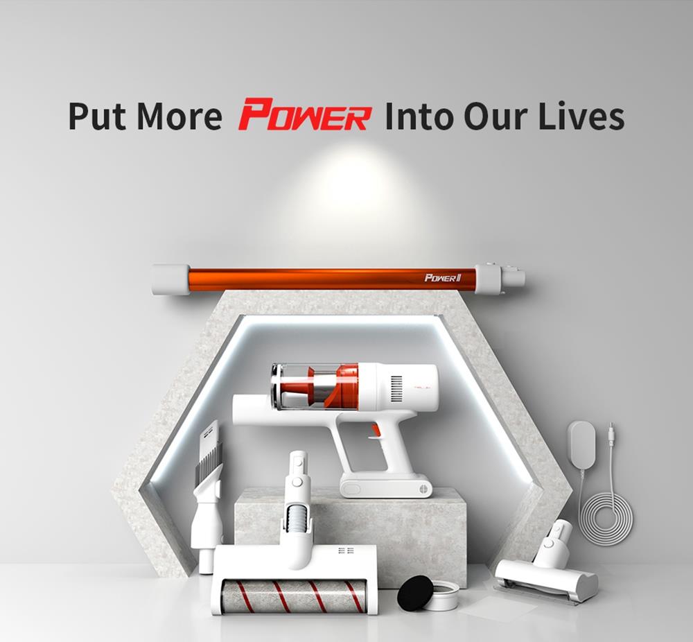 Dreame TROUVER POWER 11 Handheld Cordless Vacuum Cleaner 400W Motor 120AW 20000Pa Strong Suction 2500 mAh Battery 60 Minutes Running Time LCD Display Removable Dust Cup - White