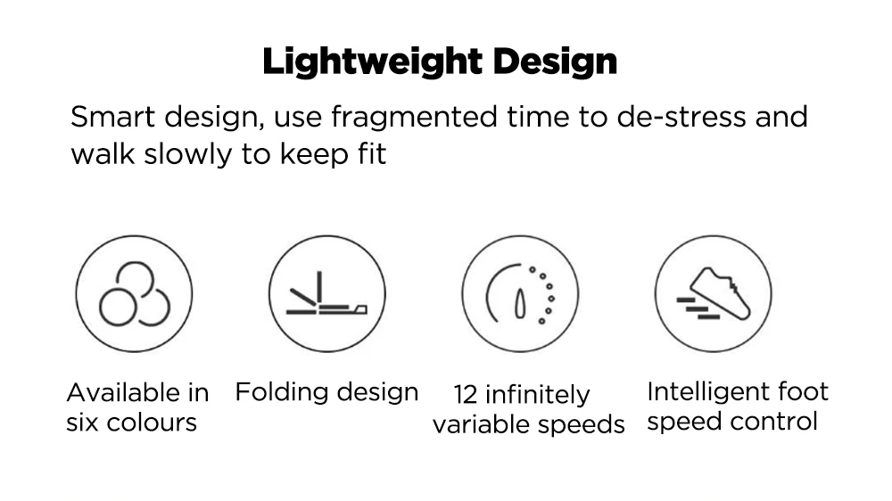 WalkingPad C2 Smart Walking Machine 180-Degree Foldable Treadmill Electric Fitness Gym Equipment Intelligent Foot Speed Control 12 Gear Adjustable for Workout with Wireless Remote Control, LED Display  Low Noise - White
