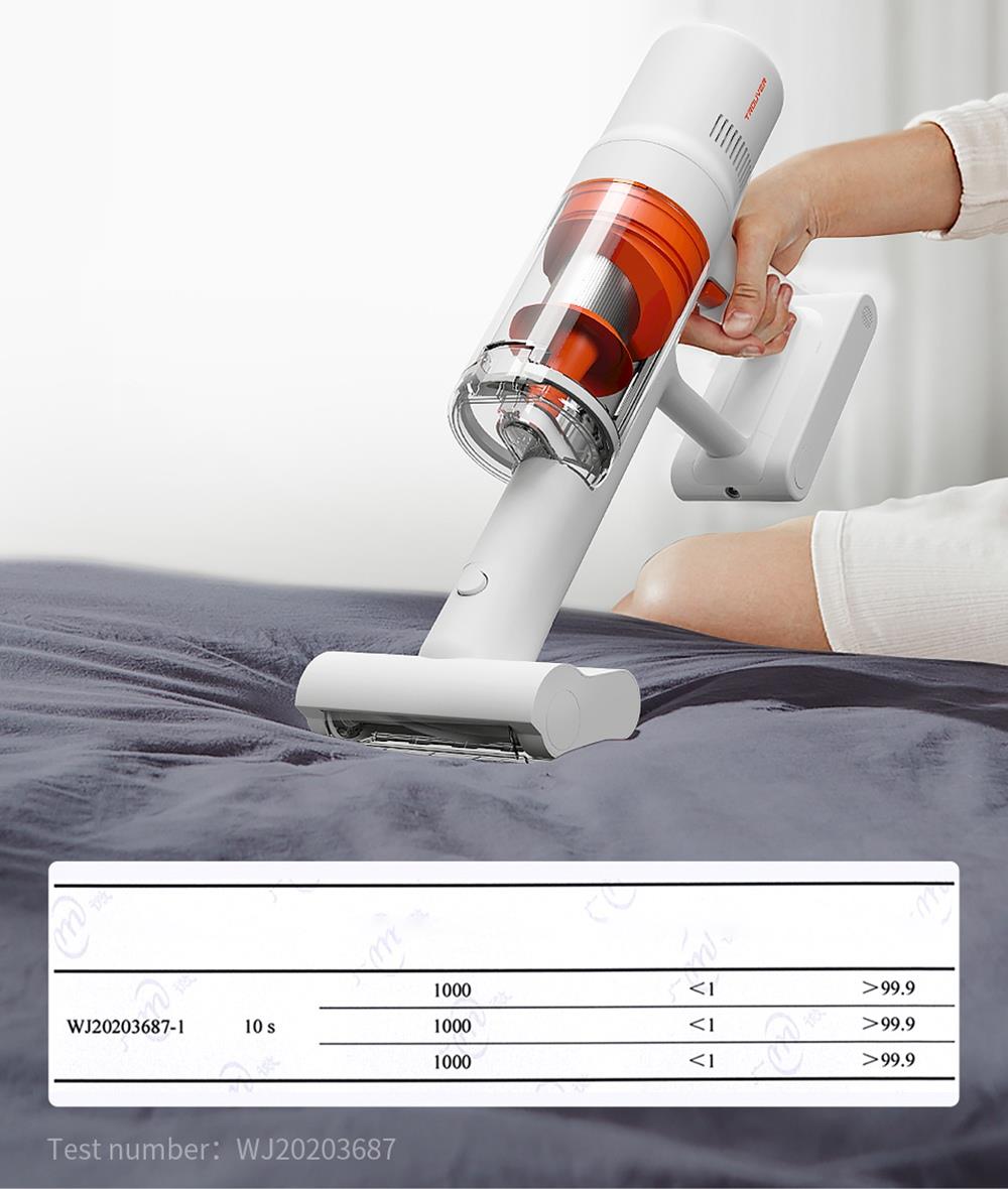 Dreame TROUVER POWER 11 Handheld Cordless Vacuum Cleaner 400W Motor 120AW 20000Pa Strong Suction 2500 mAh Battery 60 Minutes Running Time LCD Display Removable Dust Cup - White