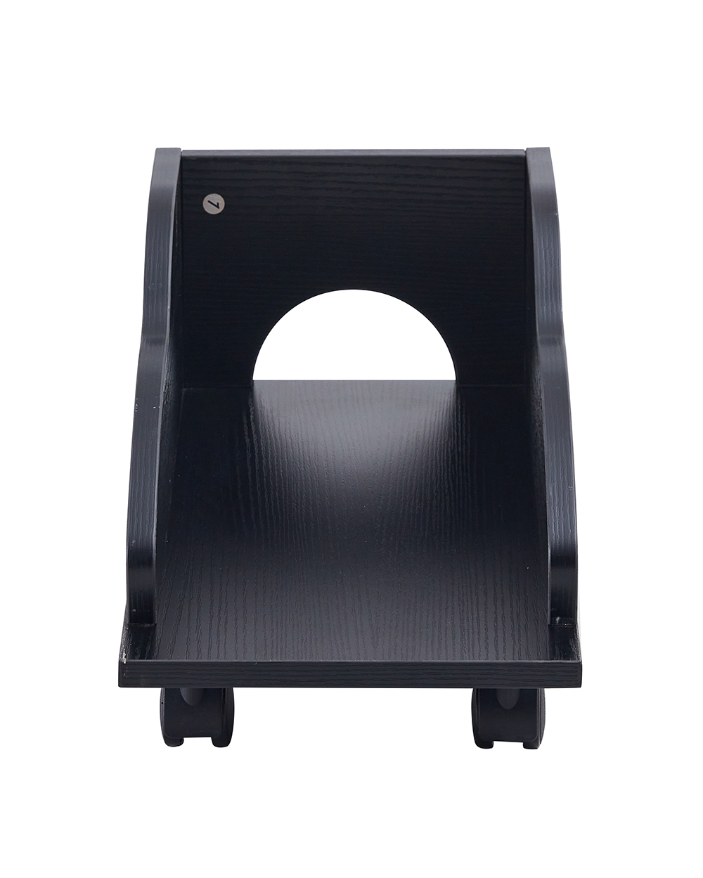 Home Office D&N Solid Wood Computer Desk with 2 Storage Drawers and CPU Tray - Black