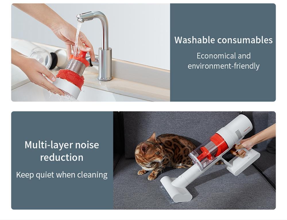 Dreame TROUVER POWER 11 Handheld Cordless Vacuum Cleaner 400W Motor 120AW 20000Pa Strong Suction 2500 mAh Battery 60 Minutes Running Time LCD Display Removable Dust Cup - White