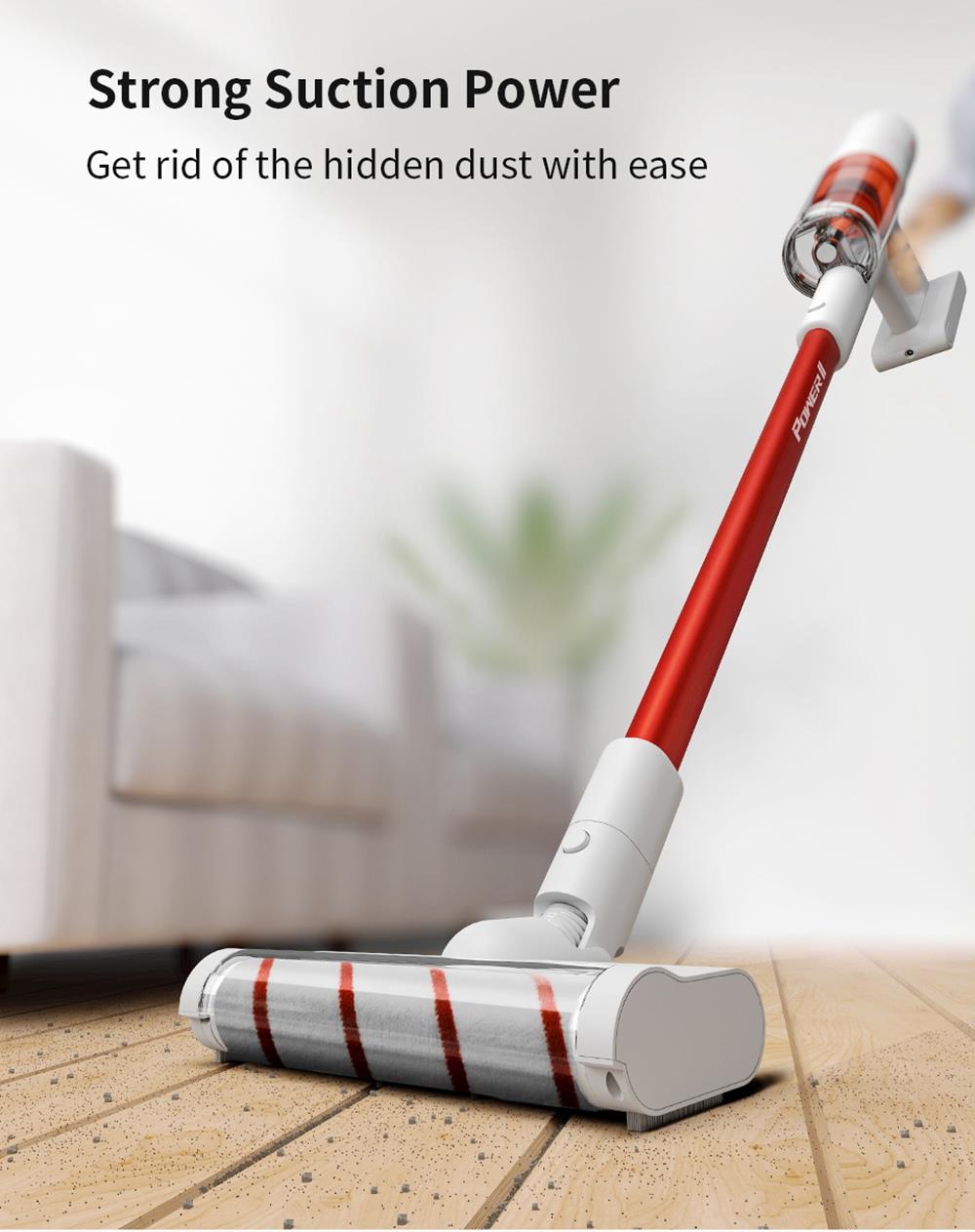 Dreame TROUVER POWER 11 Handheld Cordless Vacuum Cleaner 400W Motor 120AW 20000Pa Strong Suction 2500 mAh Battery 60 Minutes Running Time LCD Display Removable Dust Cup - White