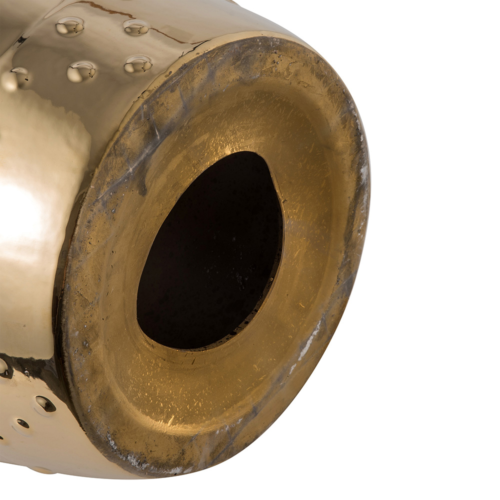 Outdoor Multifunctional Ceramic Stool for Garden, Terrace, Deck, Backyard - Gold