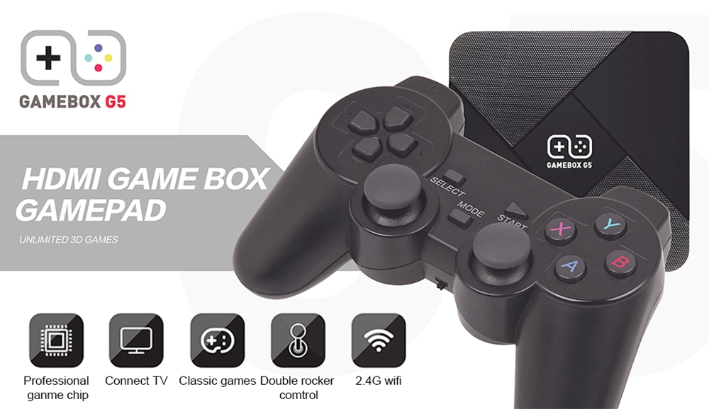 GAMEBOX G5 32 GB Console de videogame com 2 gamepads TV HDMI OUTPUT PSP / CPS / FC / GB / MD / SFC / N64 / PS1 / ATARI