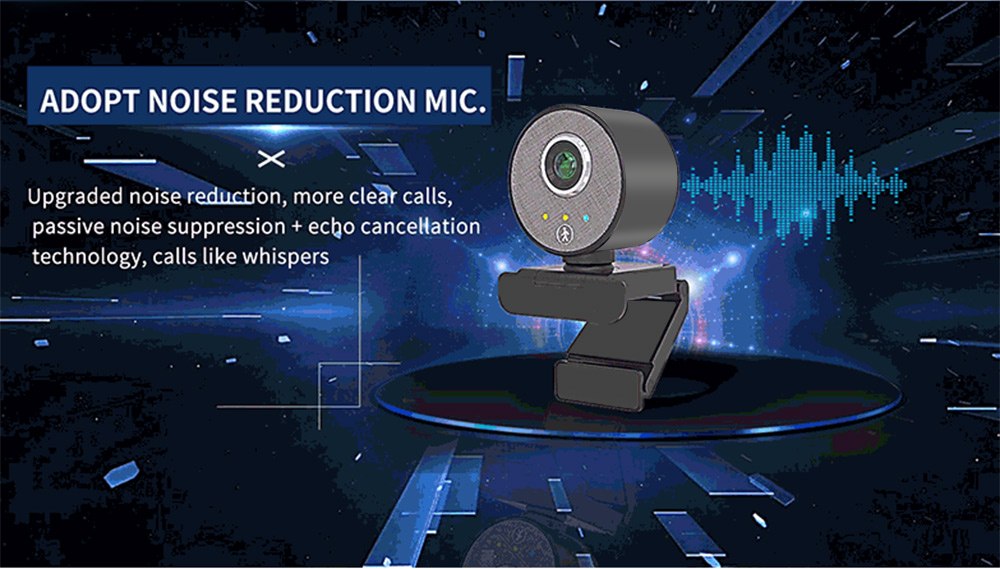 W66 1080P PC Camera AI humanoid Auto Tracking White