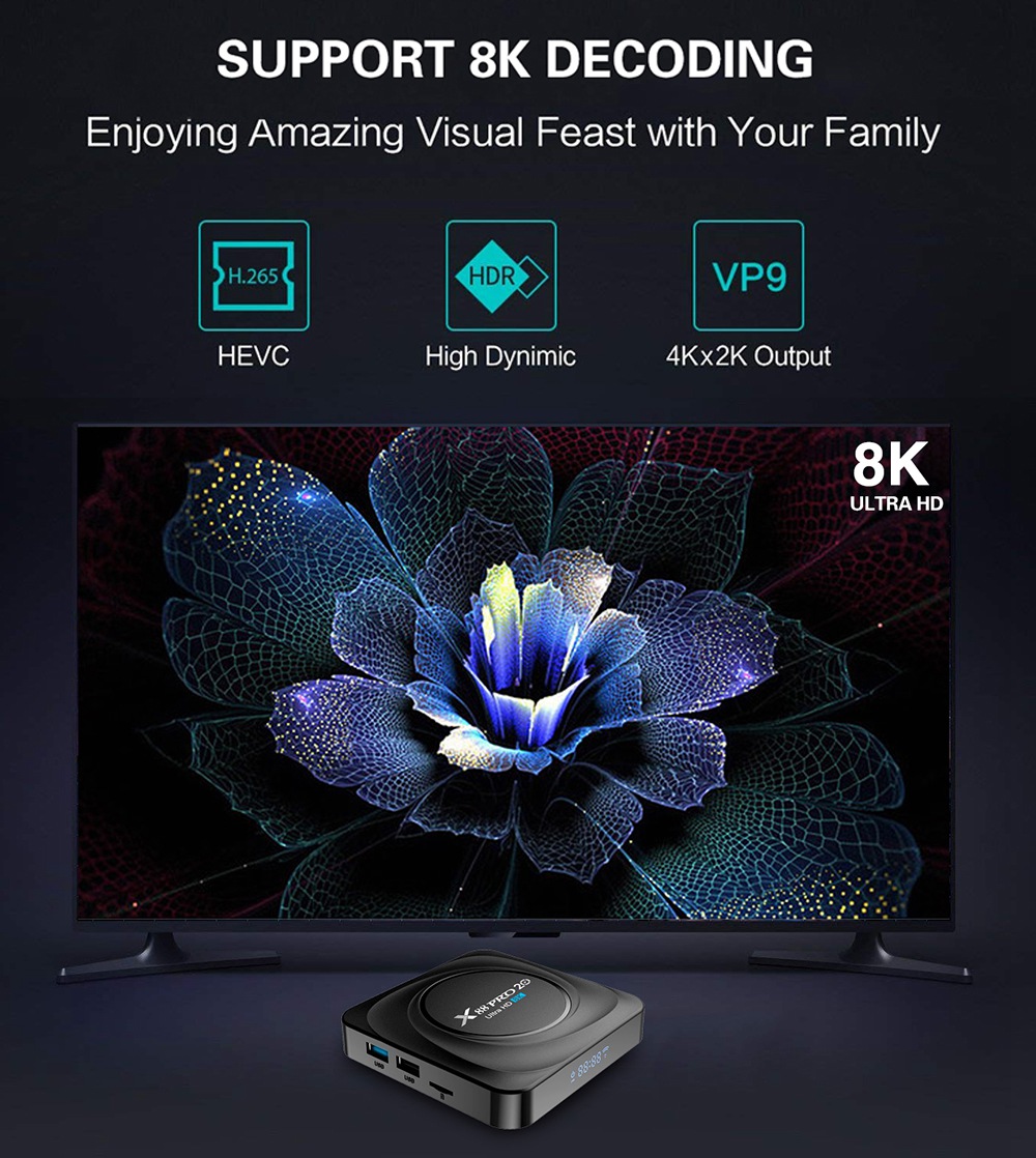 X88 PRO 20 RK3566 Android 11 RK3566 8GB/64GB TV BOX 1.8GHz 2.4G+5G WIFI Gigabit LAN Voice remote