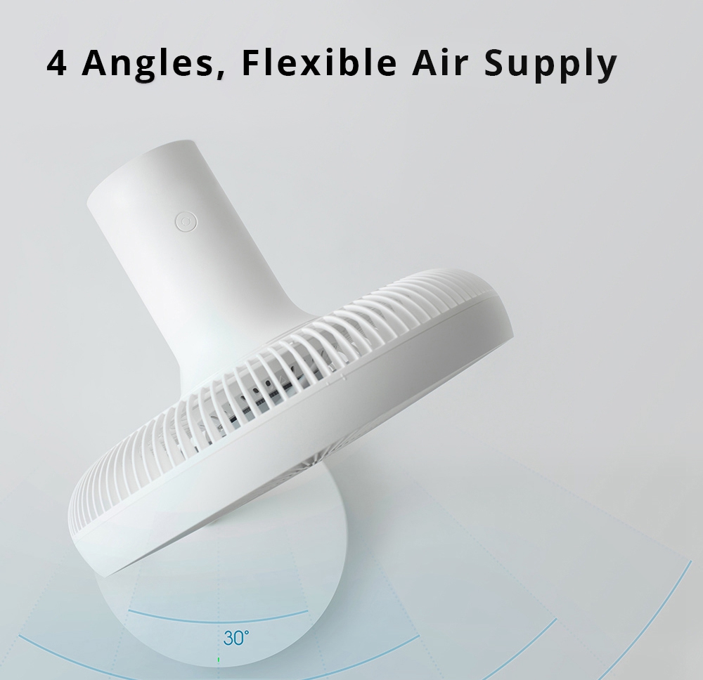 Xiaomi Smartmi Smart Floor Fan 3 DC Frequency Natural Wind Wireless Portable Rechargeable Standing Fan Air Circulation Fan 220V 2800mAh 7 Blades Low Noise LED Display with AI Voice/Bluetooth/APP Remote Control - White