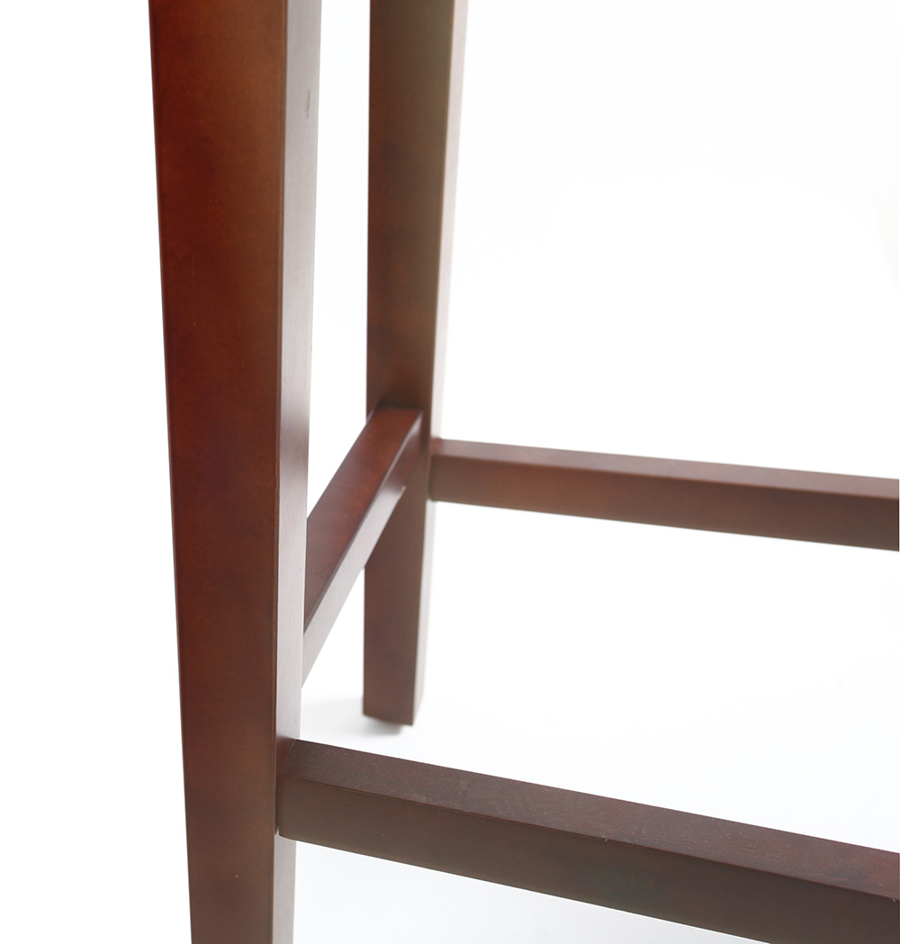 Leather Barstool Set of 2, with Wooden Legs, for Kitchen, Restaurant, Bar, Apartment, Cafe - Blue