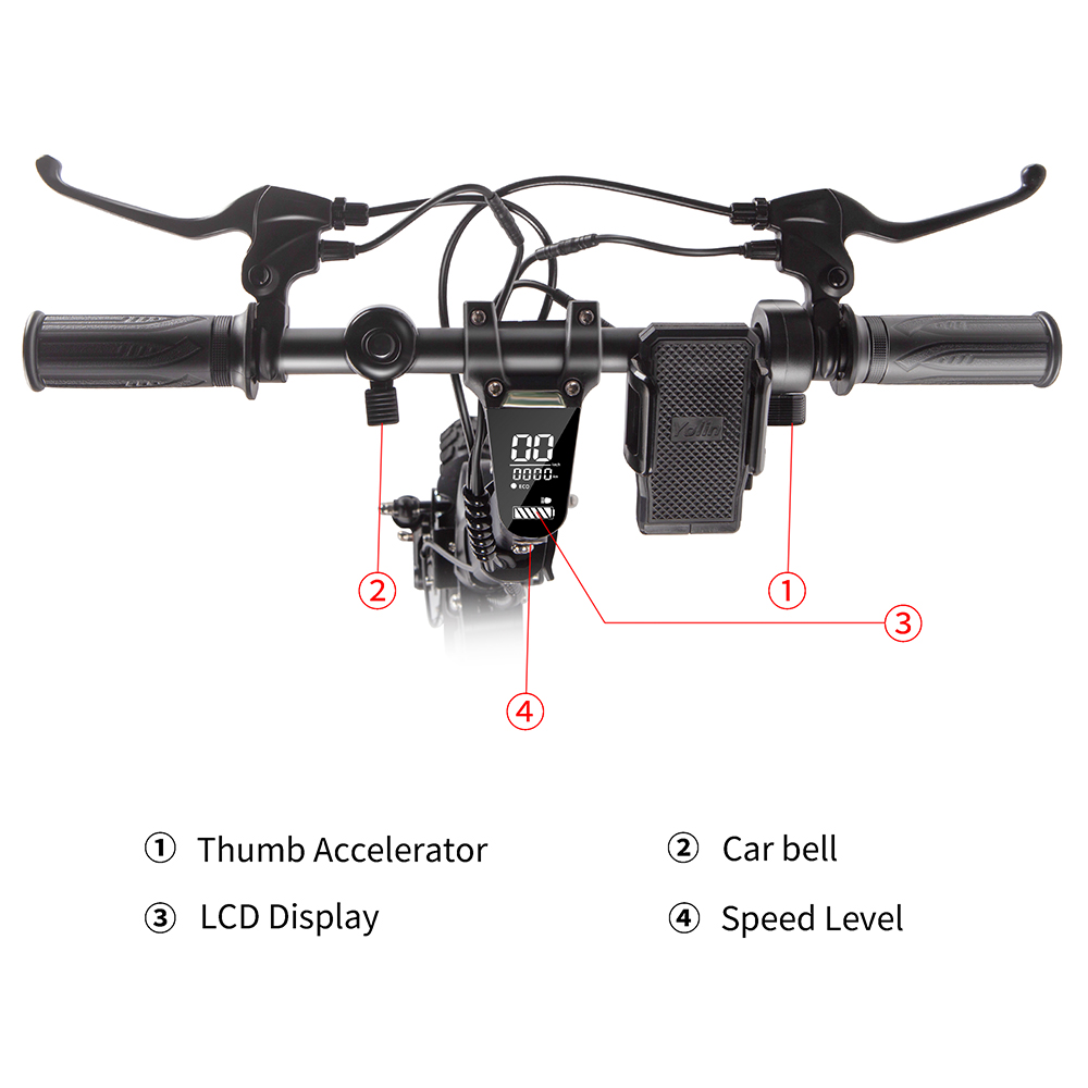 BOGIST C1 PRO Folding Electric Scooter 10" Tire 500W Motor 48V 13Ah Battery Smart BMS Disc Brake Max Speed 45KM/h LCD Display 40-45KM Long Range - Black