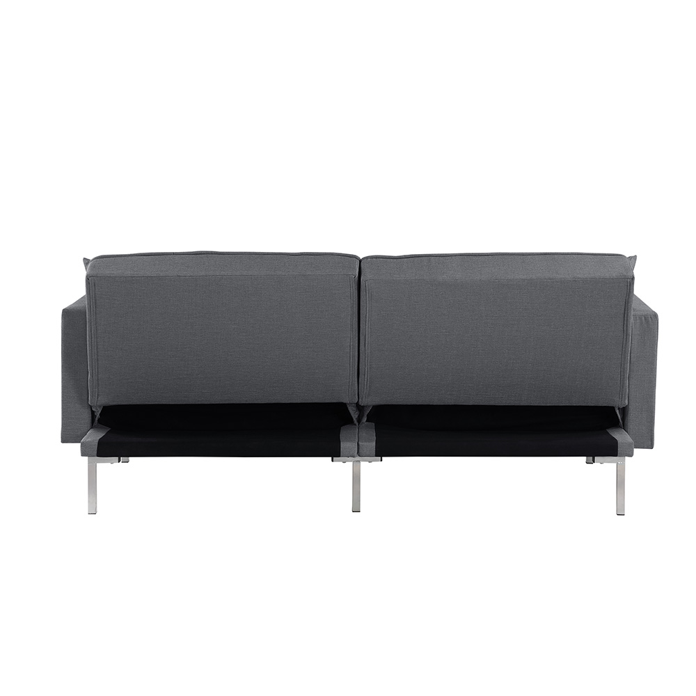 Orisfur 78" Linen Sofa Bed with Metal Legs and Wooden Frame, for Living Room, Bedroom, Office, Apartment - Gray