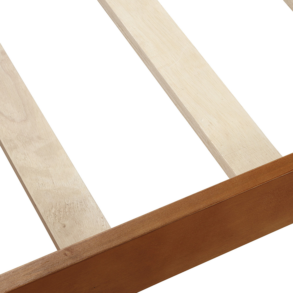 Twin-Size Wooden Platform Bed Frame with Headboard, Footboard, and Wooden Slats Support - Espresso