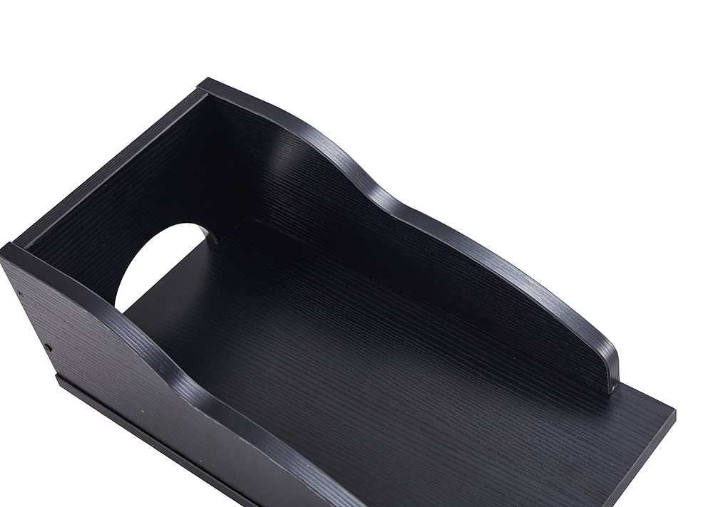 Home Office D&N Solid Wood Computer Desk with 2 Storage Drawers and CPU Tray - Black