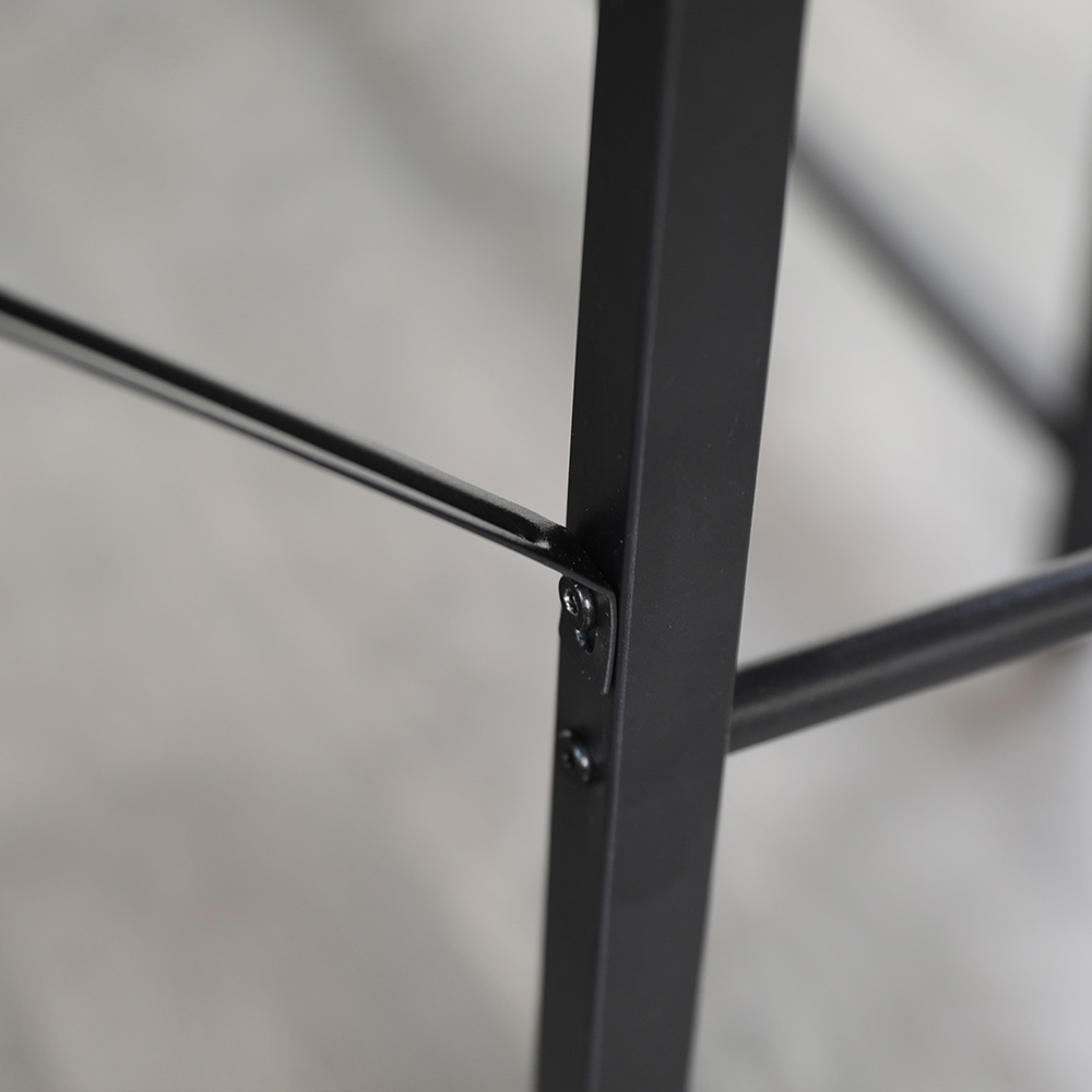 Home Office L-Shaped Computer Desk with Wooden Tabletop and Metal Frame - Brown