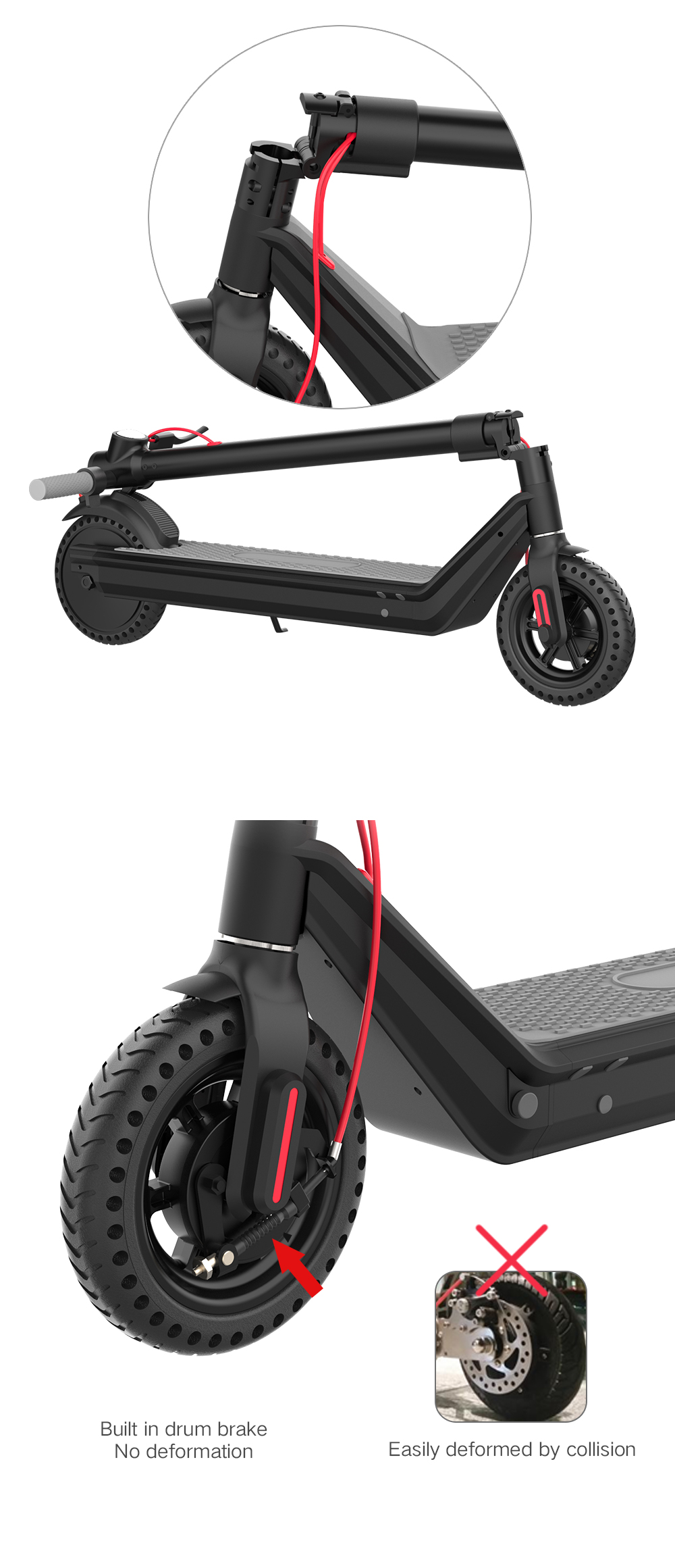 Kukudel 856 Folding Electric Scooter 8.5 Inch Tire 350W Motor 36V 7.5Ah Battery Max Speed 25km/h LCD Display 22-26km Max Range Aluminium Alloy Body - Black 18 Kukudel 856 Folding Electric Scooter 8.5 inch Tire 350W Motor 36V 7.5Ah Battery Max Speed 25km/h LCD Display 22-26km Max Range Aluminium alloy body - Black