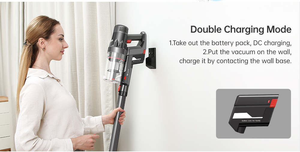 Proscenic P11 Handheld Cordless Vacuum Cleaner 25000pa 450W 2 in 1 Vacuuming Mopping ,Touch Screen, Removable & Rechargeable 2500mAh Battery, Lightweight Vacuum for Hard Floor, Carpet, Pet Hair- Gray