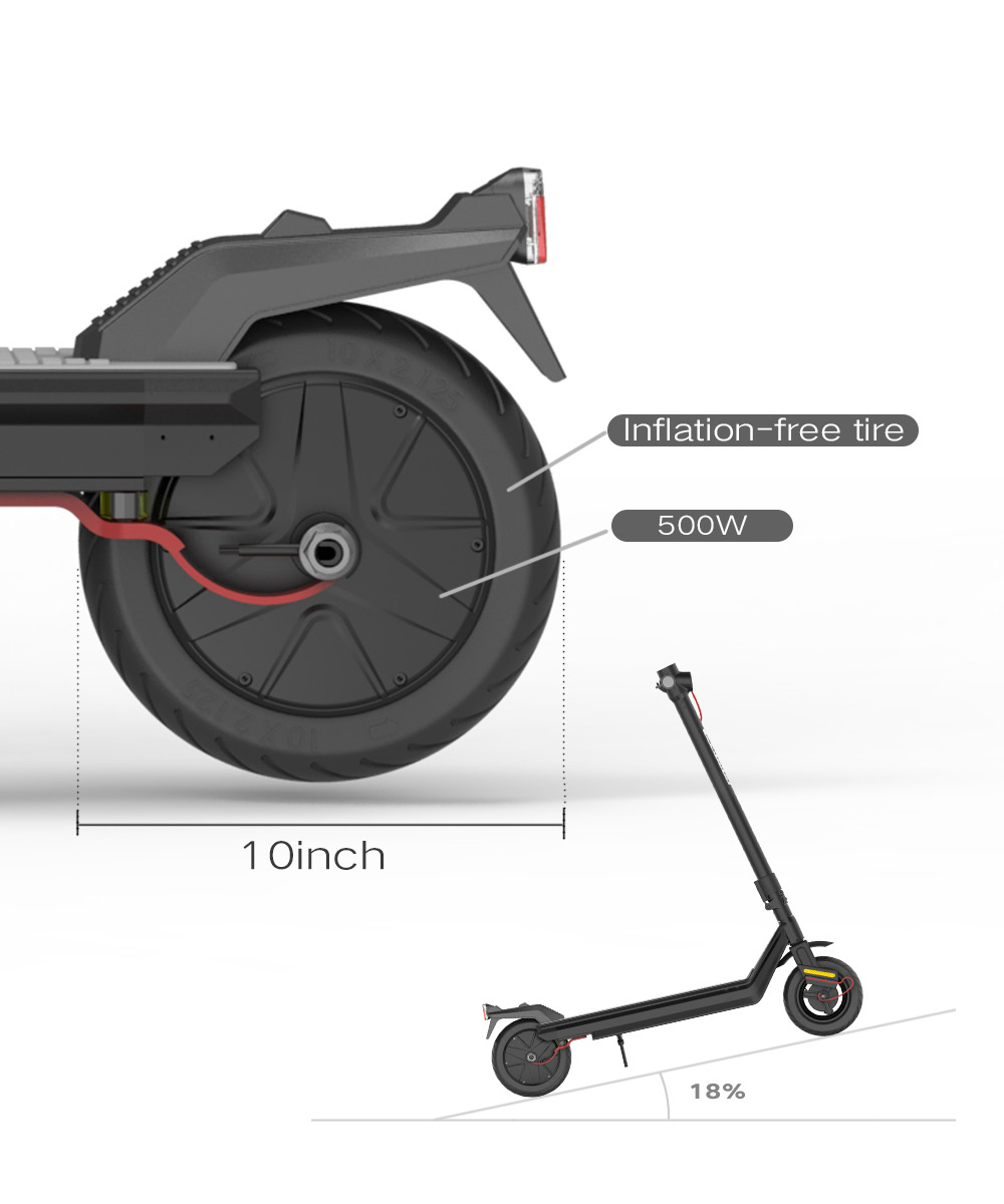 Kukudel 105P Pro Folding Electric Scooter 10 Inch Tire 500W Motor 36V 15Ah Battery Max Speed 25km/h LCD Display 39-46km Long Range Aluminium Alloy Body - Black 22 Kukudel 105P Folding Electric Scooter 10 inch Tire 500W Motor 36V 12.5Ah Battery Max Speed 25km/h LCD Display 32-39km Long Range Aluminium alloy body - Black