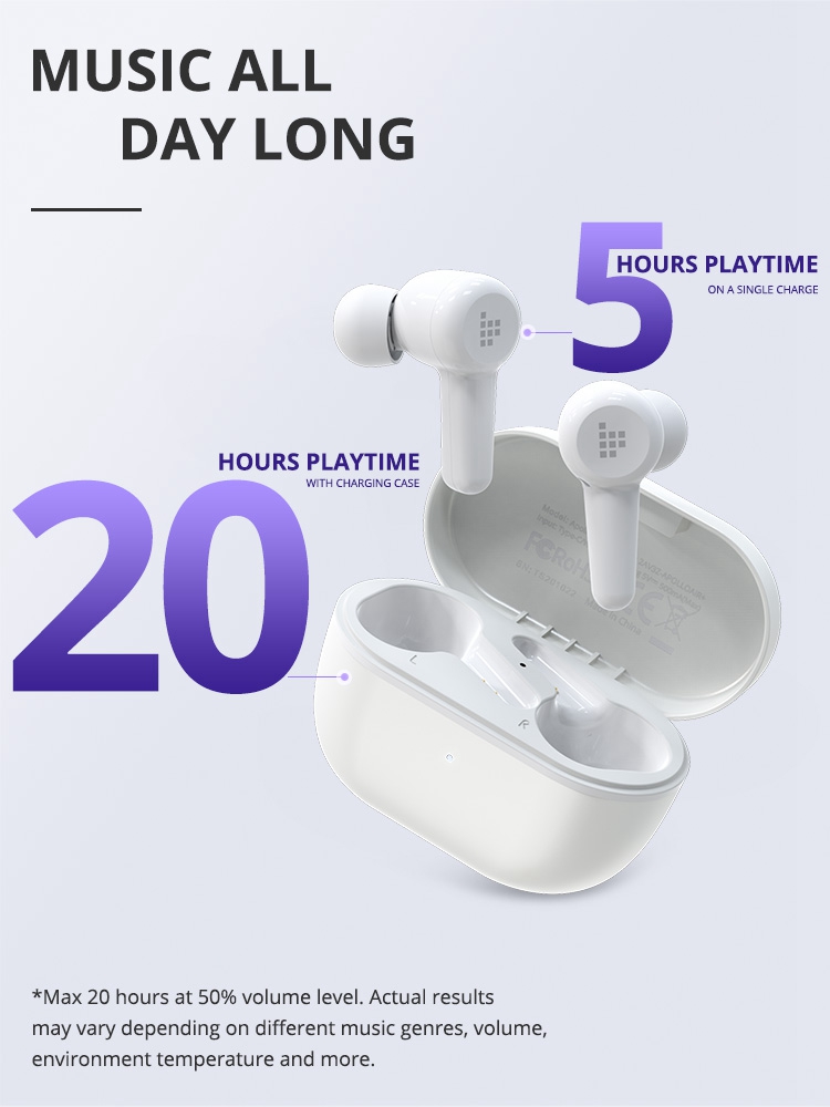 Tronsmart Apollo Air+ ANC TWS Earphones Qualcomm QCC3046 35dB Noise Cancelling AptX Adaptive Customized Graphene Driver - White 21 Tronsmart Apollo Air+ ANC TWS Earphones Qualcomm QCC3046 35dB Noise Cancelling aptX Adaptive Customized Graphene Driver - White