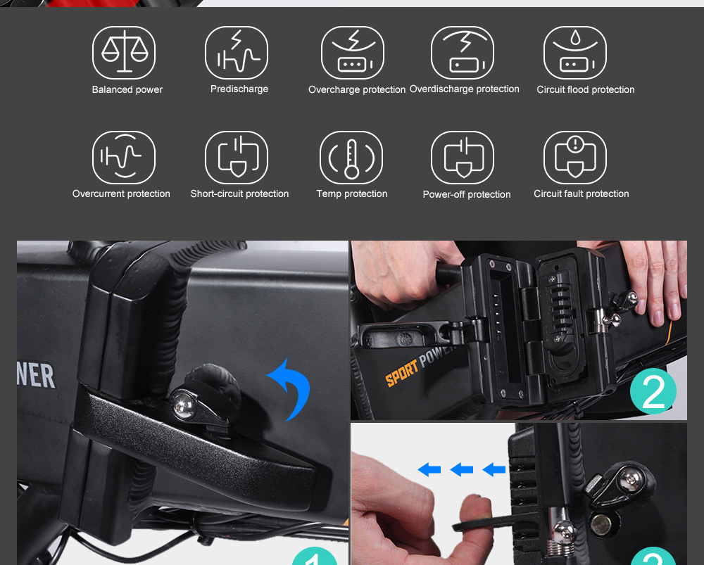 BEZIOR M20 Folding Electric Bike 48V 10.4Ah Battery 350W Brushless Motor 20 inch Tire Aluminum Alloy Frame Shimano 7-speed Shift Max Speed 35km/h LCD Meter Disk Brake - Black