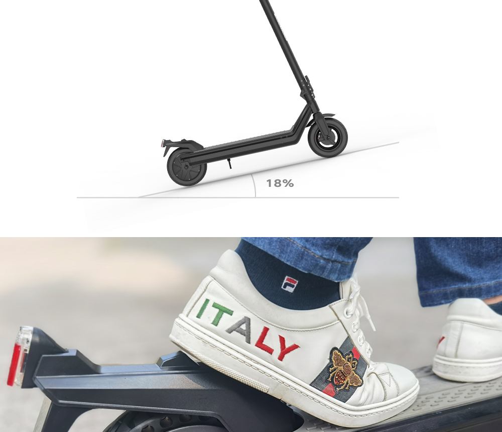 Kukudel 105 Folding Electric Scooter 10" Tire 500W Motor 36V 12.5Ah Battery Max Speed 25km/h LCD Display 32-39km Long Range Aluminium alloy body - Black