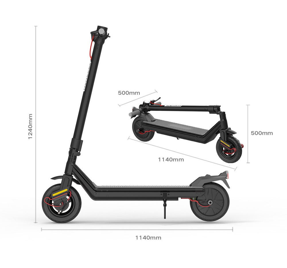 Kukudel 105P Pro Folding Electric Scooter 10 Inch Tire 500W Motor 36V 15Ah Battery Max Speed 25km/h LCD Display 39-46km Long Range Aluminium Alloy Body - Black 23 Kukudel 105P Folding Electric Scooter 10 inch Tire 500W Motor 36V 12.5Ah Battery Max Speed 25km/h LCD Display 32-39km Long Range Aluminium alloy body - Black