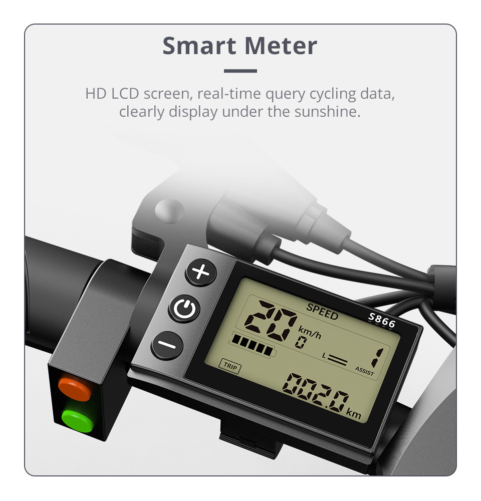 ADO A20 Electric Folding Bike 20 inch City Bicycle 350W Hall Brushless Gear DC Motor SHIMANO 7-Speed Rear Derailleur 36V 10.4Ah Removable Battery 35km/h Max speed up to 60km Max Range IPX5 Double Shock-absorption LED Headlight Aluminum alloy Frame - Black