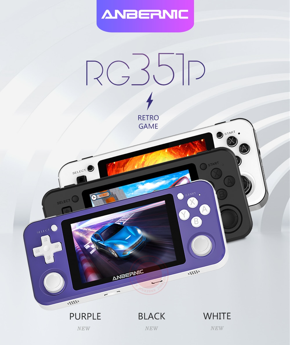 ANBERNIC RG351P 64GB Retro Game Console RK3326 Open Source 3.5 inch IPS Screen - Black