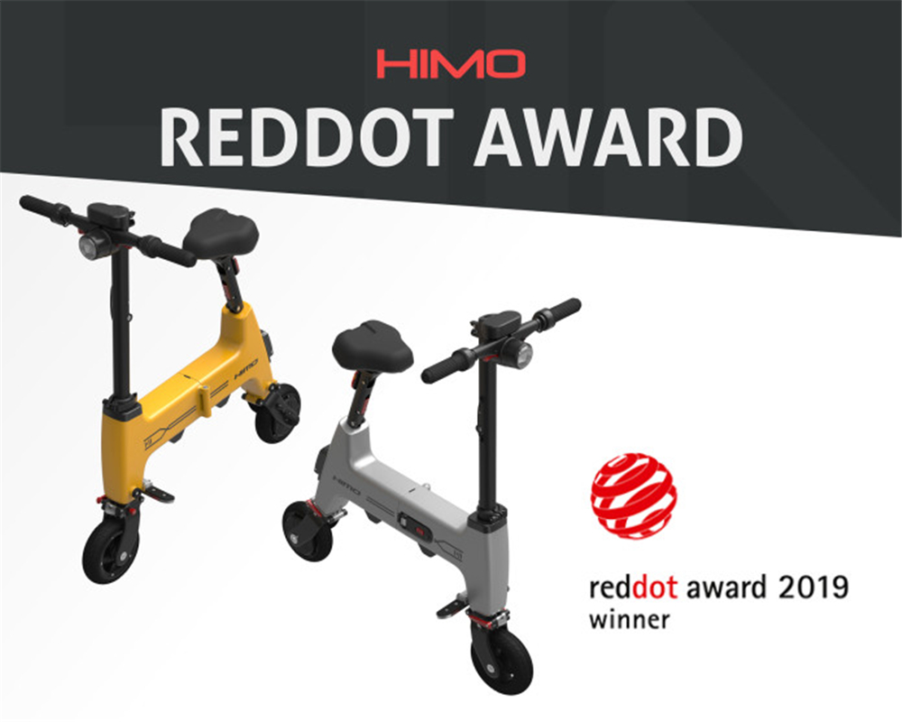 Xiaomi HIMO H1 Portable Folding Two-Wheel Electric Bicycle 20KM Endurance A3 Paper Size Safe And Comfort - Gray