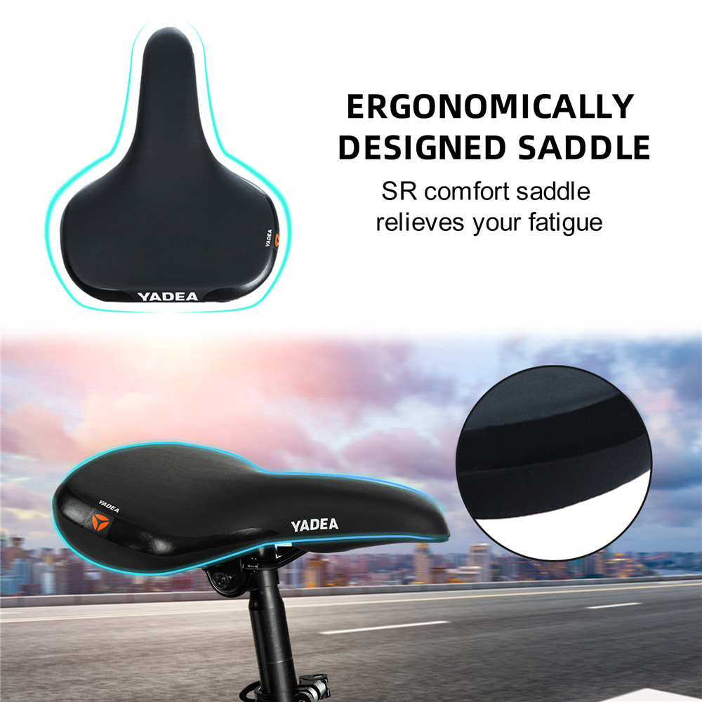 YADEA YT300 20 inch Touring Electric City Bike 350W OKAWA Mid Drive Motor SHIMANO 7-Speed Rear Derailleur 36V 7.8Ah Removable Battery 25km/h Max speed up to 60km Max Range LED Headlight - White