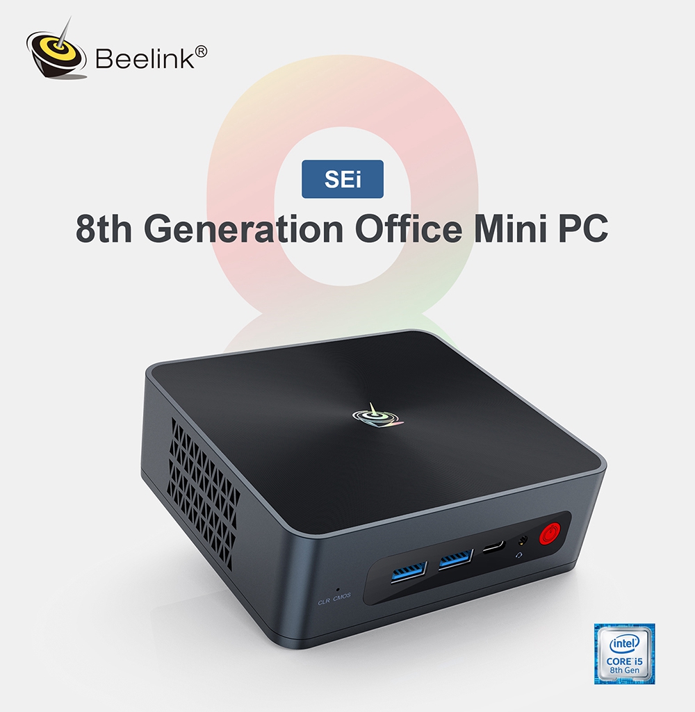 Beelink SEI8 Intel Core i5-8279U 8 GB RAM 256 GB SSD με άδεια Windows 10 Mini PC WIFI 6 Bluetooth RJ45 HDMI * 2