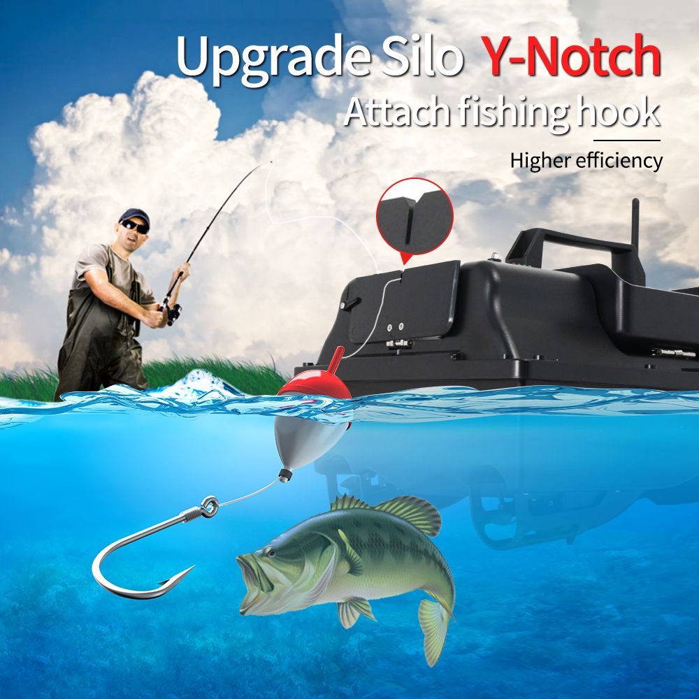 Flytec V010 GPS Fishing Bait Boat 500m Remote Distance 2KG Loading 3-way Baiting Tanks Automatic Return