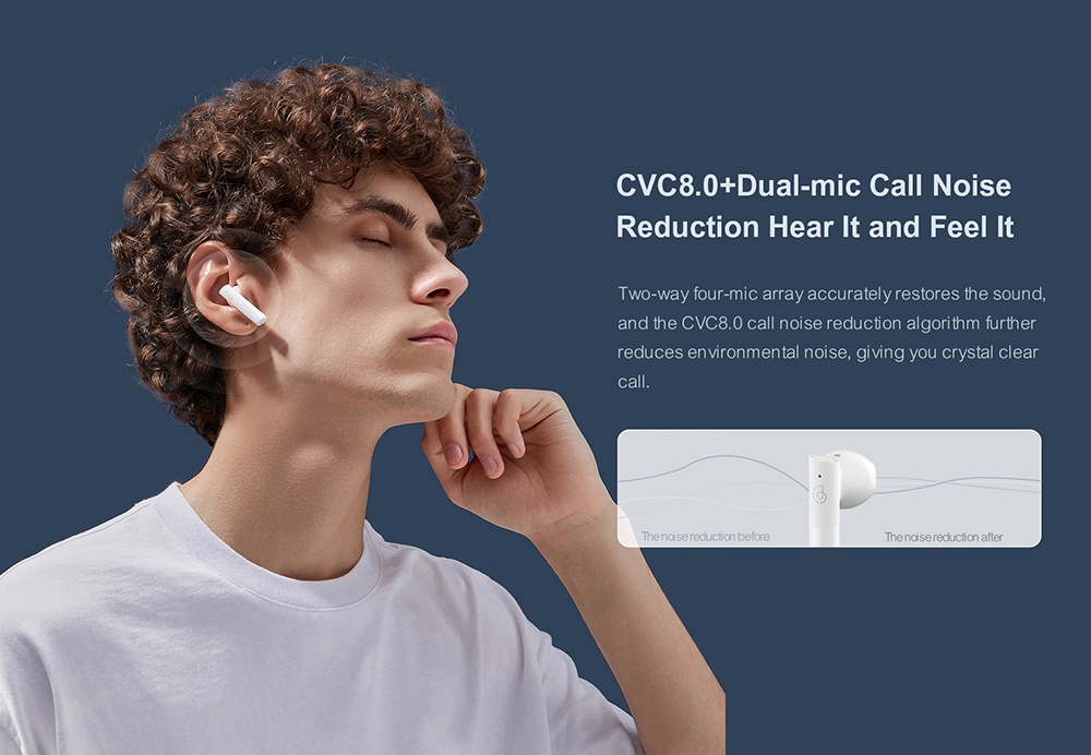 Haylou MoriPods Qualcomm QCC3040 TWS Słuchawki douszne Bluetooth5.2 aptX Adaptacyjne mikrofony AAC SBC CVC8.0 4 - białe