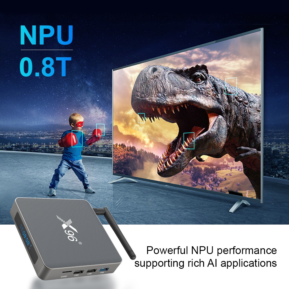 X96 X6 Android 11 TV BOX RK3566 Quad Core 4GB RAM 32GB ROM 2.4G+5G WIFI Gigabit LAN 4K HDR