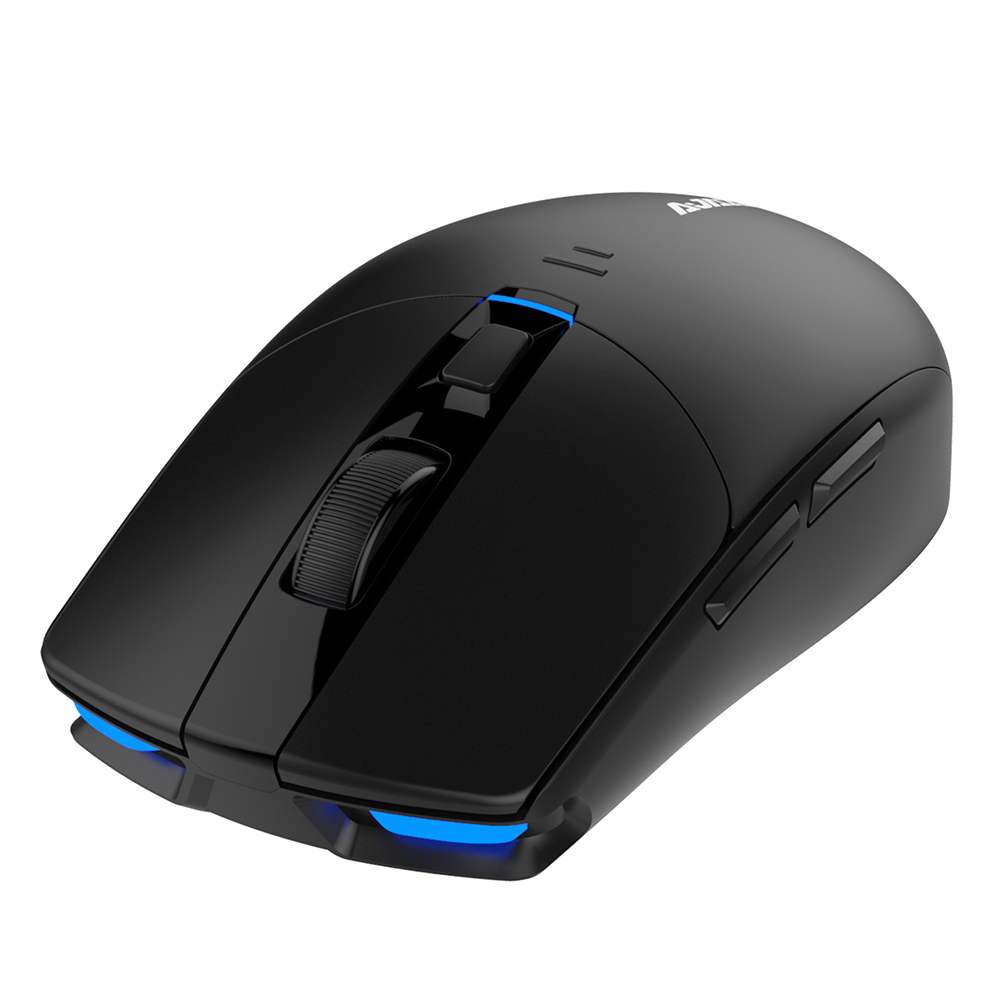 Ajazz i303 Pro Wireless Mouse Gaming PixArt PMW3338 Chip Driver 6 Colors LED Light Adjusting 16000DPI - Black