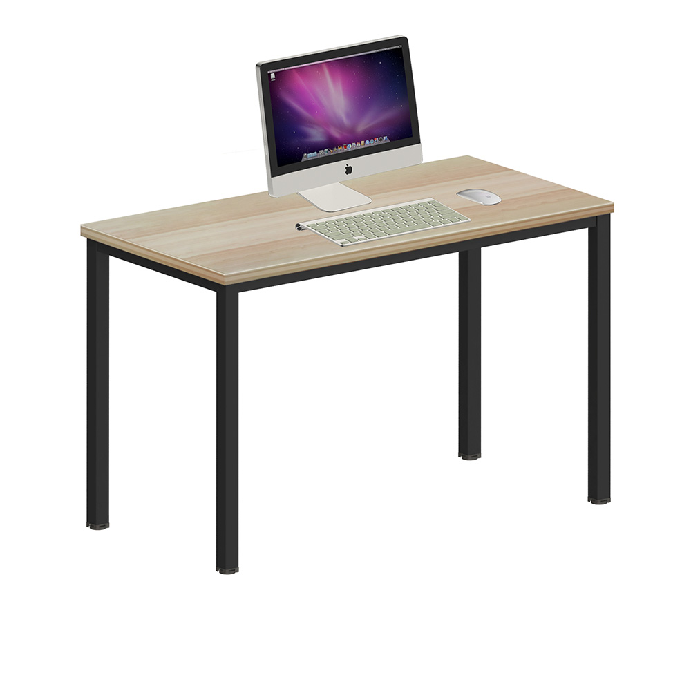 Home Office 47" Computer Desk with Wooden Tabletop and Metal Frame, for Game Room, Office, Study Room - Beige