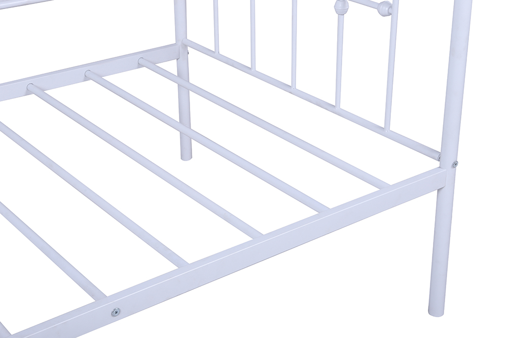 Twin Size Daybed with Trundle Bed, and Metal Slats Support, Space-saving Design, No Box Spring Needed - Gray