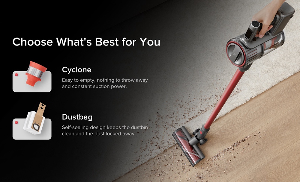 Roborock H7 Portable Handheld Cordless Vacuum Cleaner 160AW 420W Constant Suction 90 Minutes Run Time Fast 2.5-Hour Recharge 99.99% Particle Filtration Support Dust Bag OLED Display With Magnetic Accessories  - Space Silver