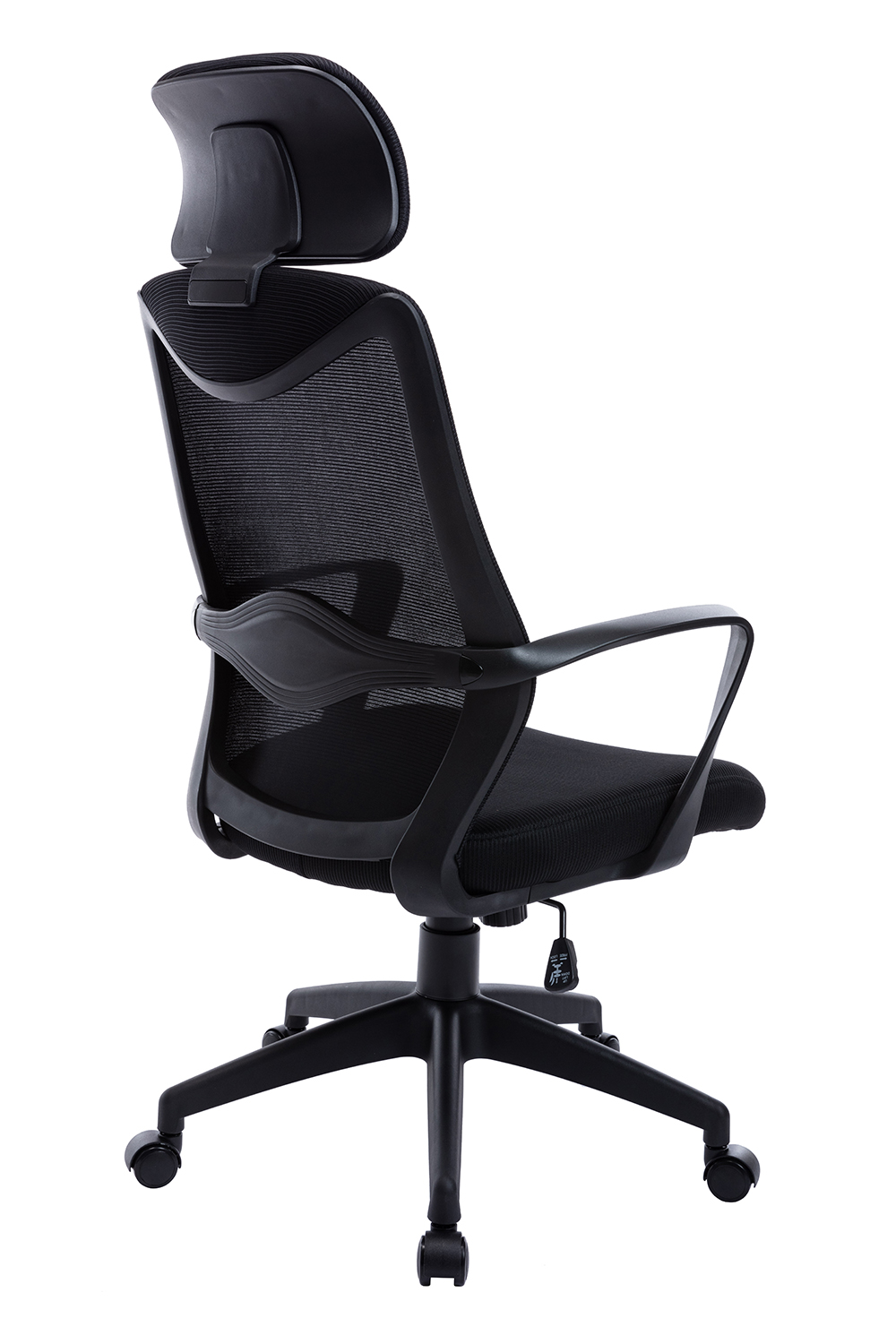 Home Office Mesh Rotatable Chair Height Adjustable with Ergonomic High Backrest and Casters - Black