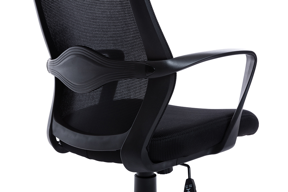 Home Office Mesh Rotatable Chair Height Adjustable with Ergonomic High Backrest and Casters - Black