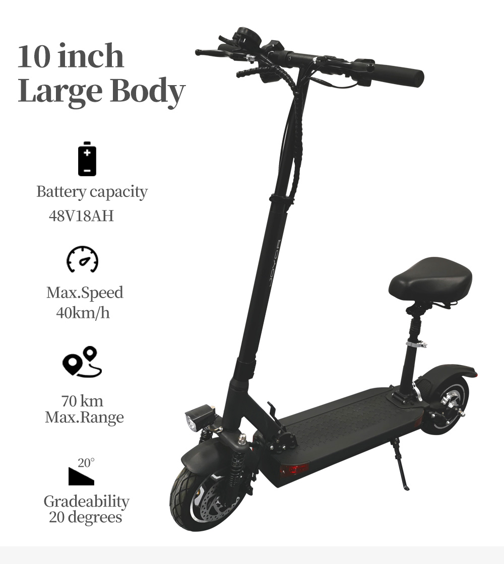 JOYOR Y6-S 500W Motor 18Ah Electric Folding Scooter Black