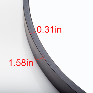 24" Round Wall-mounted Mirror, for Bathroom, Bedroom, Entrance, Powder Room - Black