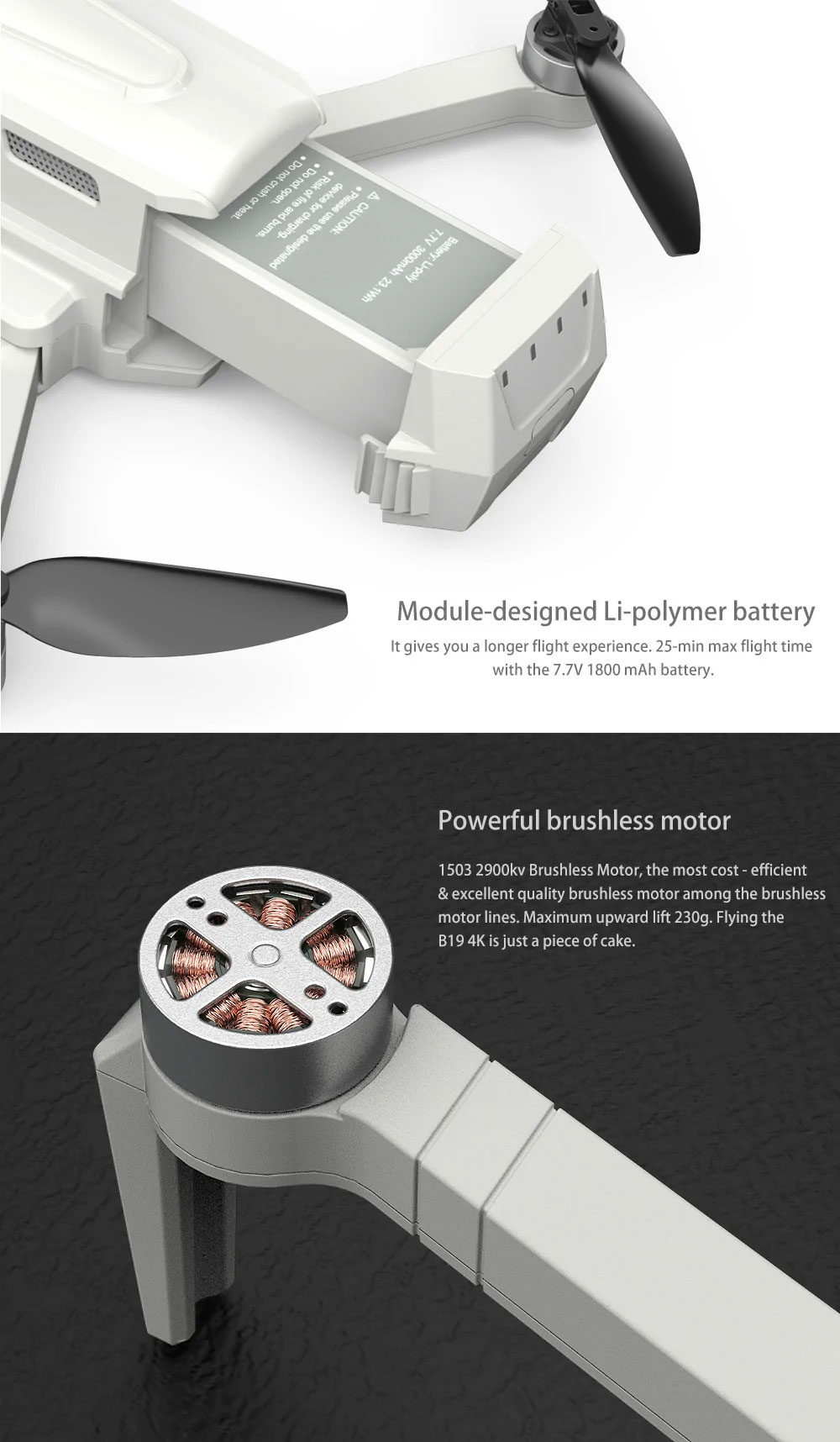 MJX Bugs B19 4K GPS 5G WiFi FPV 22mins Flight Time Foldable Brushless RC Drone - One Battery