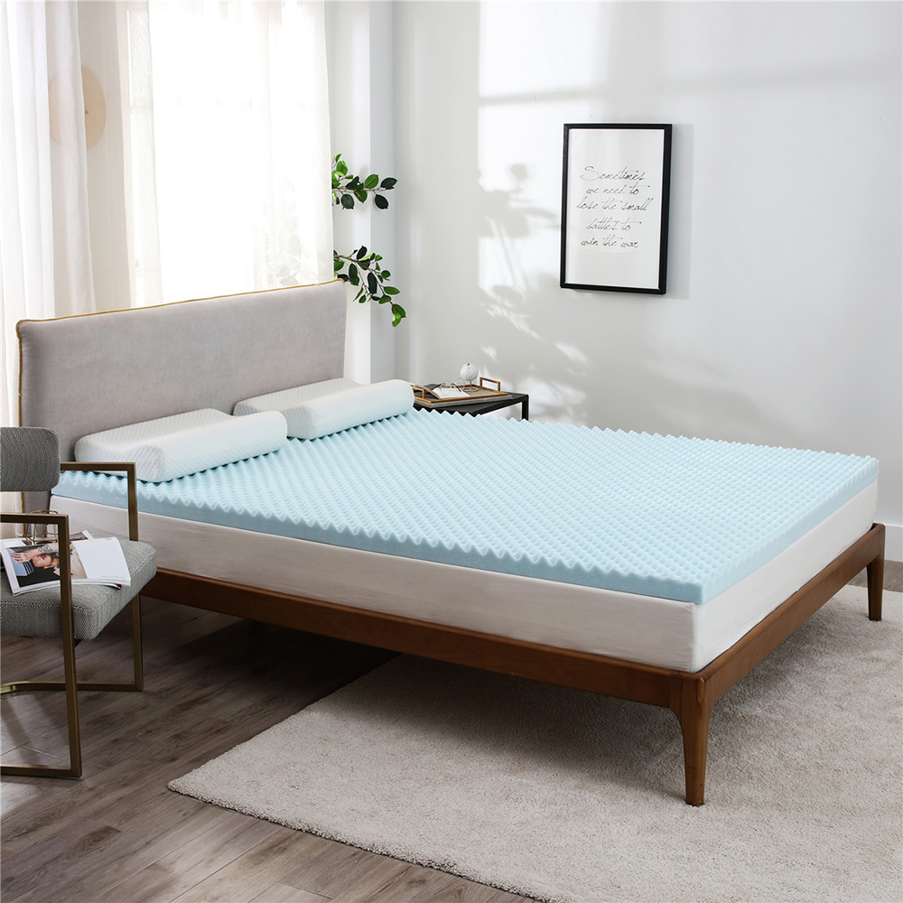 3-Inch Thick Gel Memory Foam Mattress Topper, Moisture-proof and Breathable, Relieve Pressure Points (Only Mattress) - Queen Size