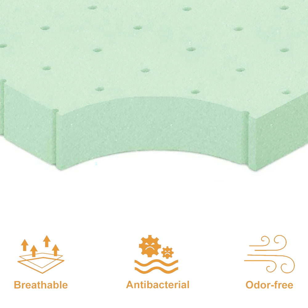 3-Inch Thick Memory Foam Mattress Topper, Moisture-proof and Breathable, Relieve Pressure Points (Only Mattress) - California King Size