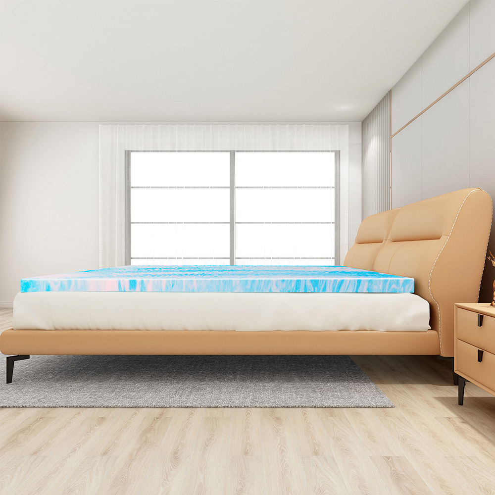 3-Inch Thick Gel Memory Foam Mattress Topper, Moisture-proof and Breathable, Relieve Pressure Points (Only Mattress) - Full Size