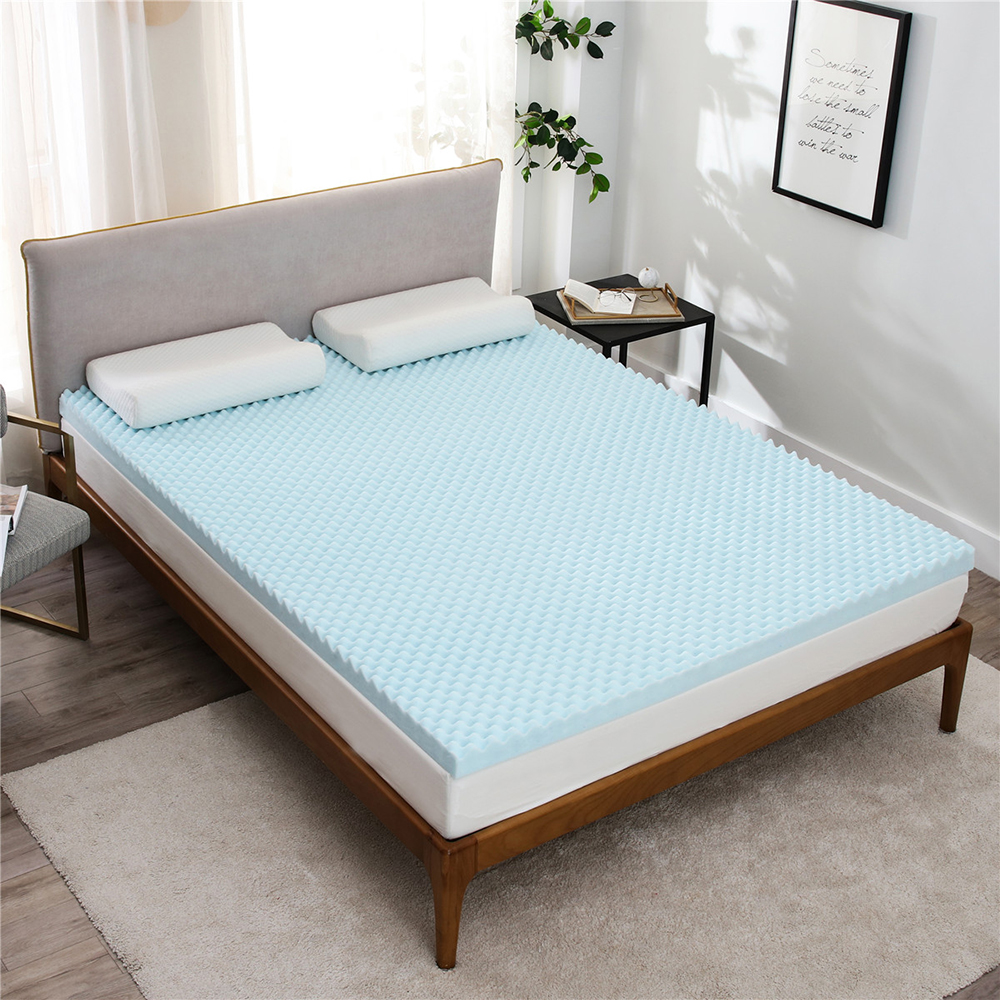 3-Inch Thick Gel Memory Foam Mattress Topper, Moisture-proof and Breathable, Relieve Pressure Points (Only Mattress) - Queen Size
