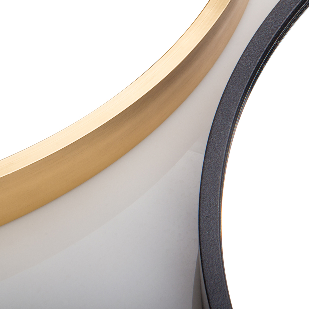 28" Round Wall-mounted Mirror, for Bathroom, Bedroom, Entrance, Powder Room - Gold